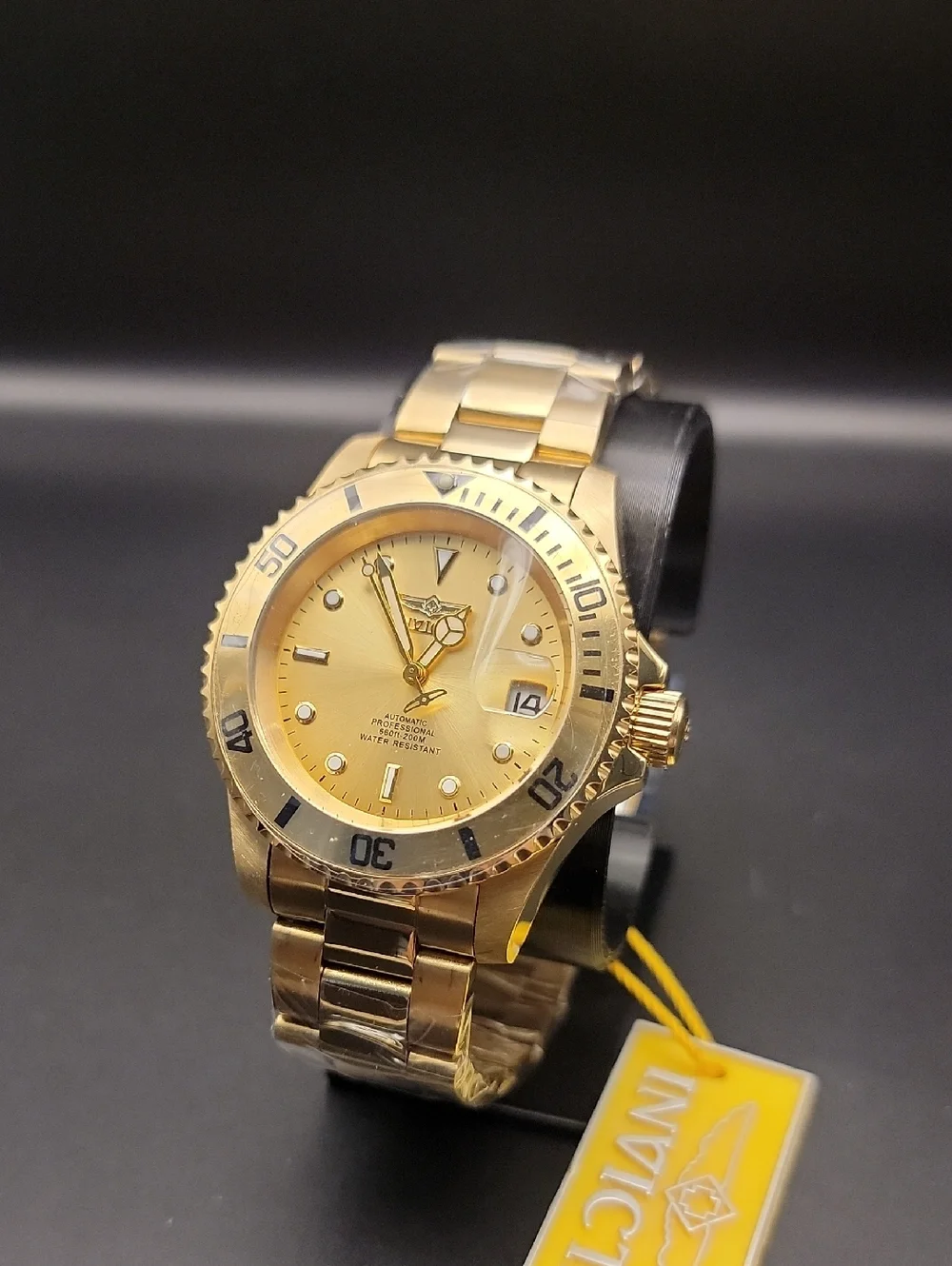 Invicta Pro Diver 69741 Automatic Mens Gold SS Watch & Bracelet Gold Copper Dial